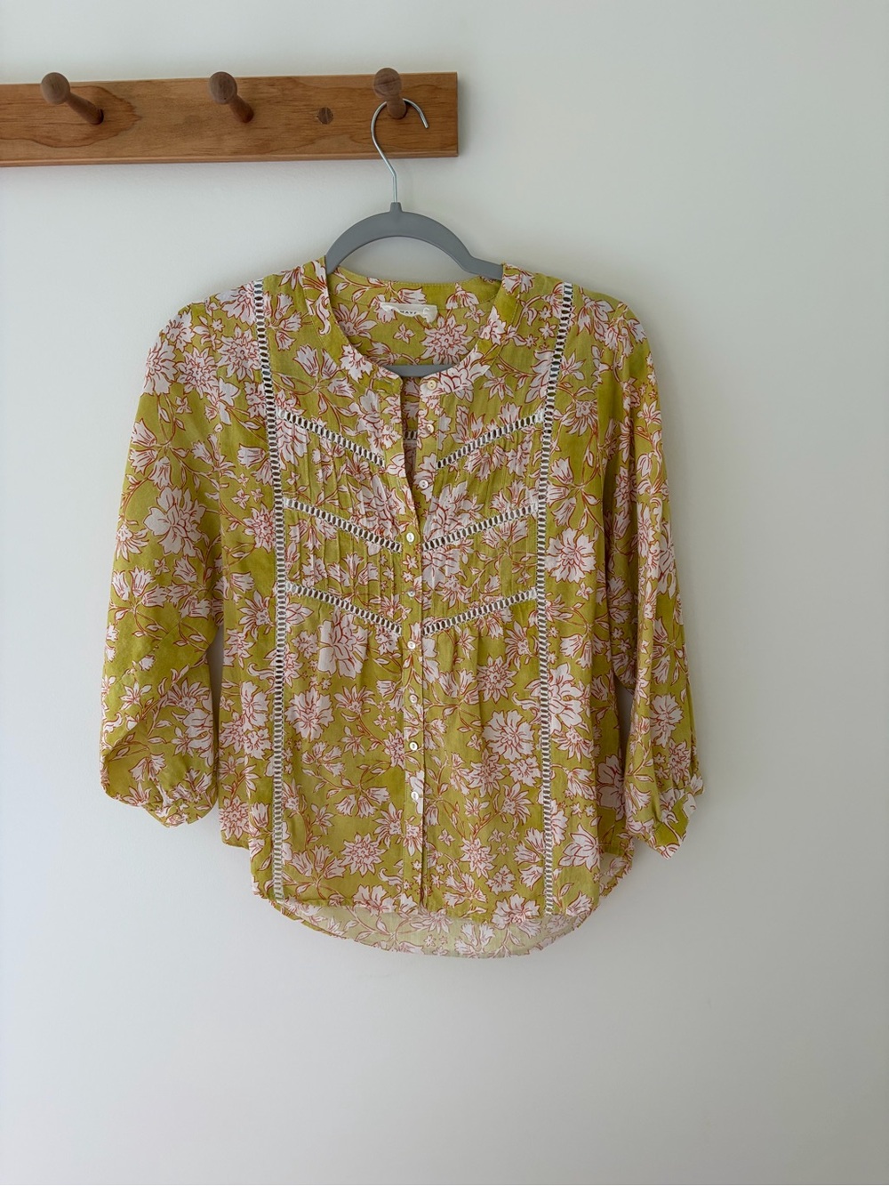 LN Gorgeous yellow print PALOMA SHIRT in HAVANA PRINT from Maye XS